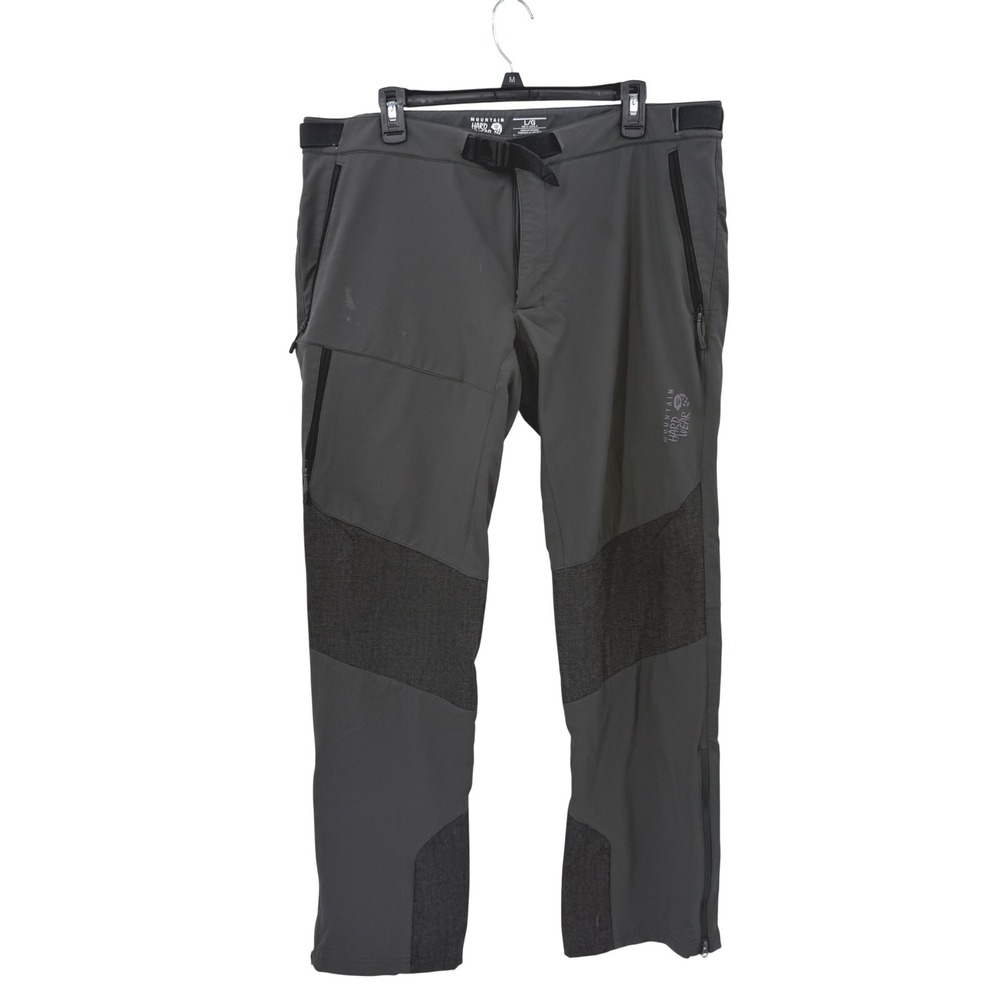 Mountain Hardwear Dragon Gray Kevlar Reinforced Technical Softshell Pants Large